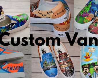 Custom Vans - Etsy