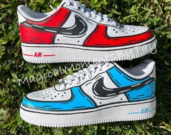 Comic Air Force 1s, Custom Cartoon Sneakers, Comic Custom AF1s, Animated Air Force 1s, Custom Comic Book Shoes