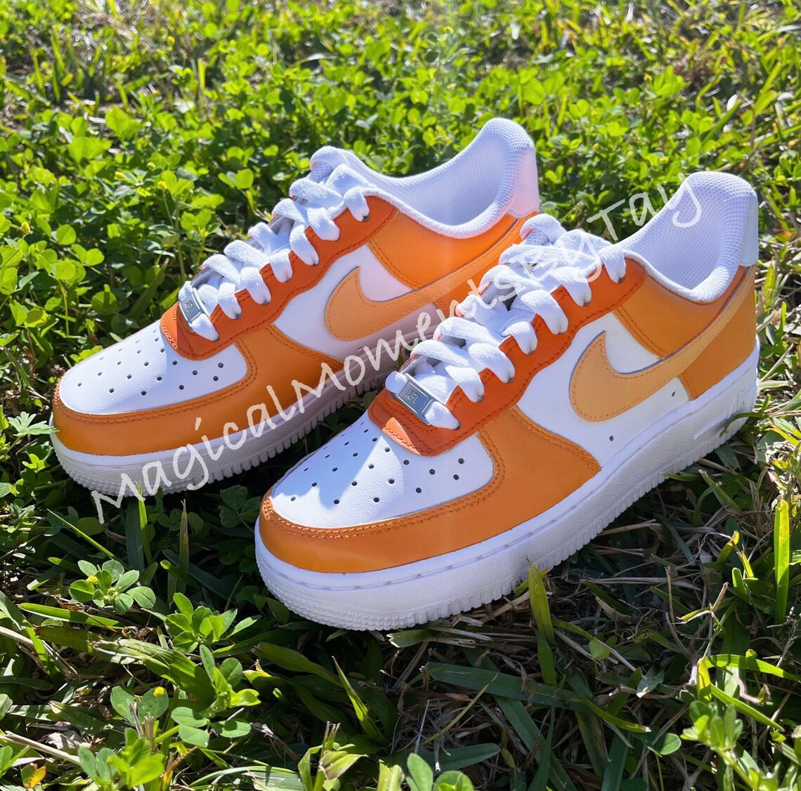 custom orange air force 1