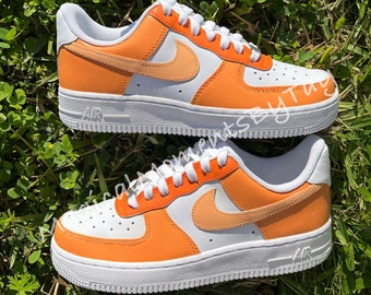 Air Force 1 Orange Air Force 1s Air Force 1 Custom Air Force 1 Air Force 1s Custom Air Forces Custom Air Force 1s Custom Air Force Etsy