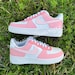 Pink Air Force 1s, Light Pink Air Force 1s, Custom Pink Air Forces, Custom Air Forces, Personalized Shoes, Custom Air Force 