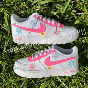 Air Force 1, Flower Air Force 1, Air Force 1s, Custom Air Force 1s, Custom Air Force 1, Smiley Face Air Force 1, Air Forces, Shoe Gift