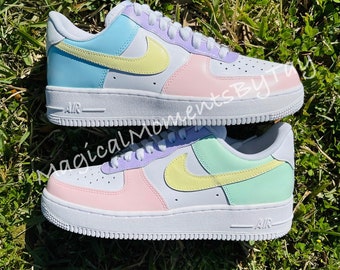 Air Force 1 Pastel, Air Force 1, Custom Air Force 1s, Pastel Air Forces, Custom Air Force 1, Pastel Air Force 1s, Custom Shoes, Air Forces