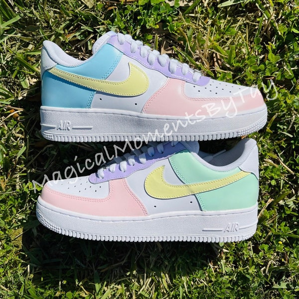 Air Force 1 Pastel, Air Force 1, Custom Air Force 1s, Pastel Air Forces, Custom Air Force 1, Pastel Air Force 1s, Custom Shoes, Air Forces