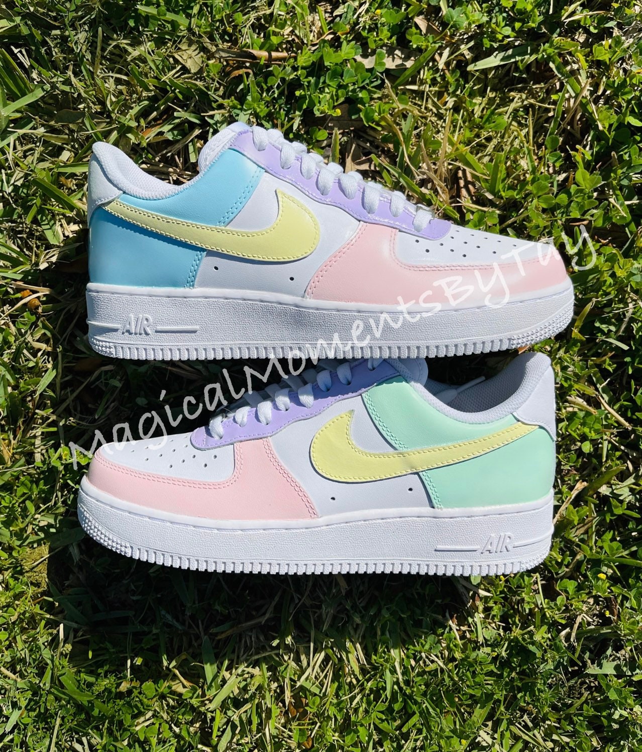 Nike Air Force 1 Sneakers - Custom Pastel Colors – B Street Shoes