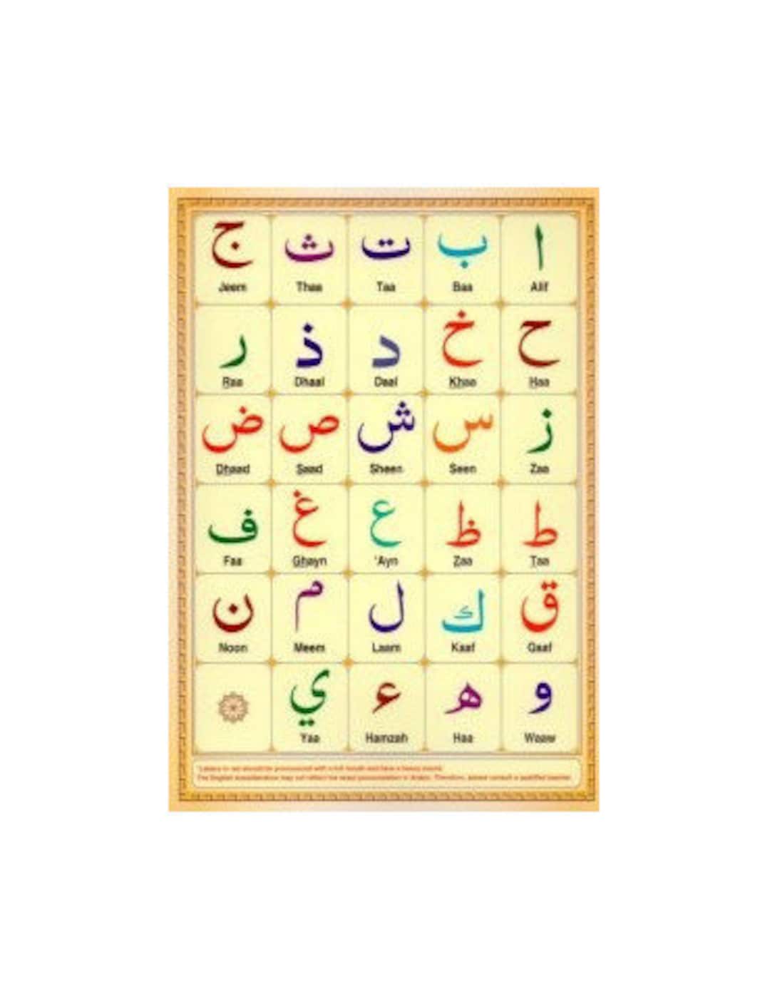 Telecharger Alphabet Arabe à Imprimer Alphabet arabe laminé Takhtee Format A4 Éducation - Etsy Canada
