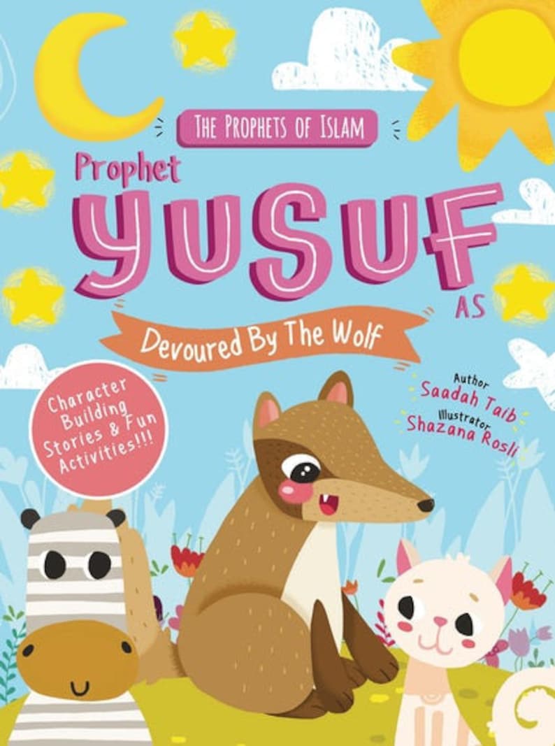 Prophets of islam ACTIVITY BOOKS Bundle Colouring Drawing Islamic Childrens PROPHET YUSUF