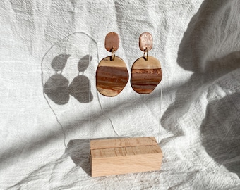 Wavy Marbled Earrings