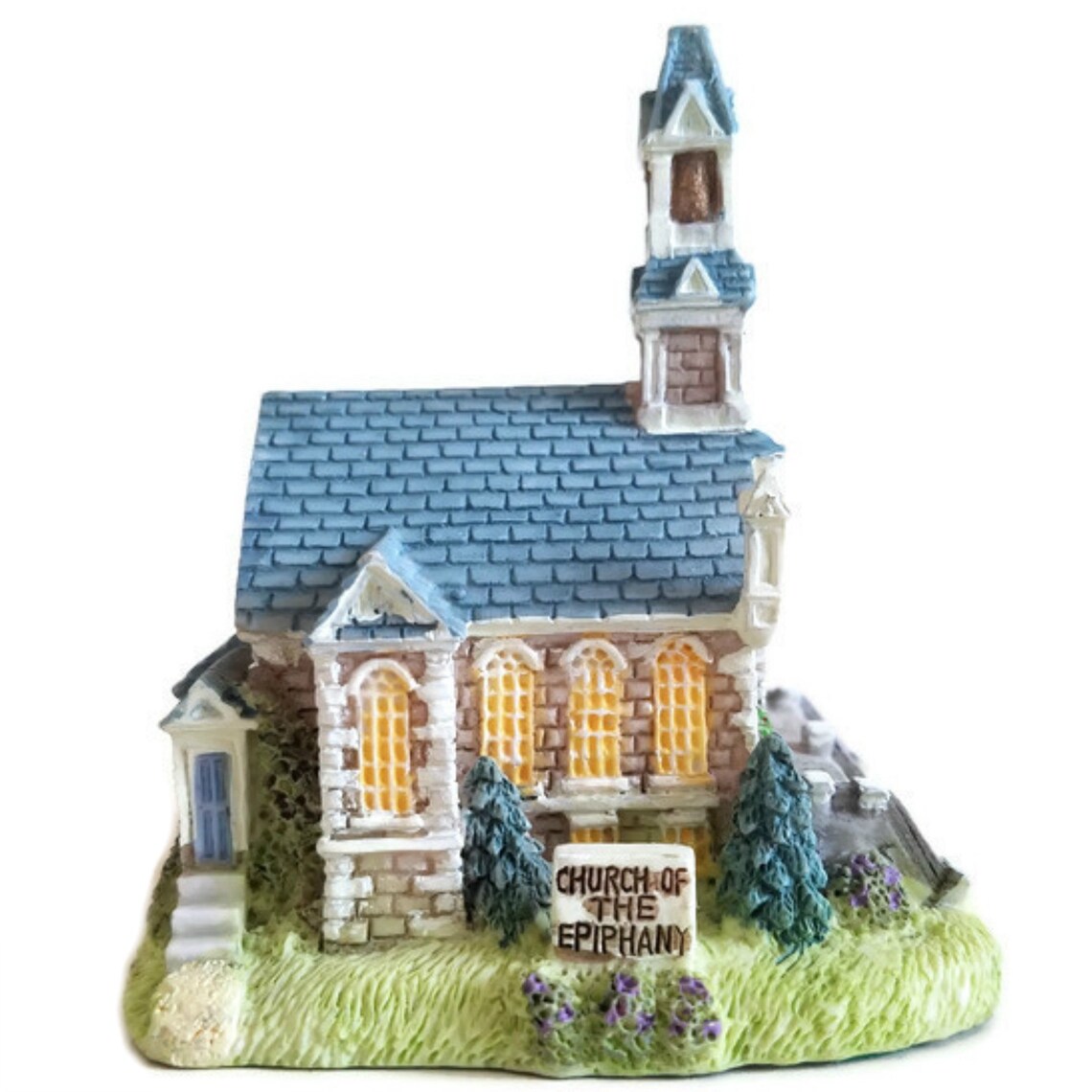 Ceramic Church Figurines Epiphany Church Knick Knacks The Etsy