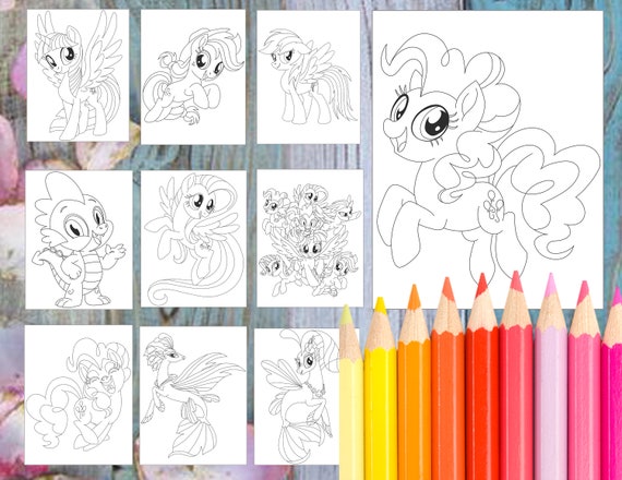 Download My Little Pony Coloring Pages Fo Kids Hand Made Coloring Etsy