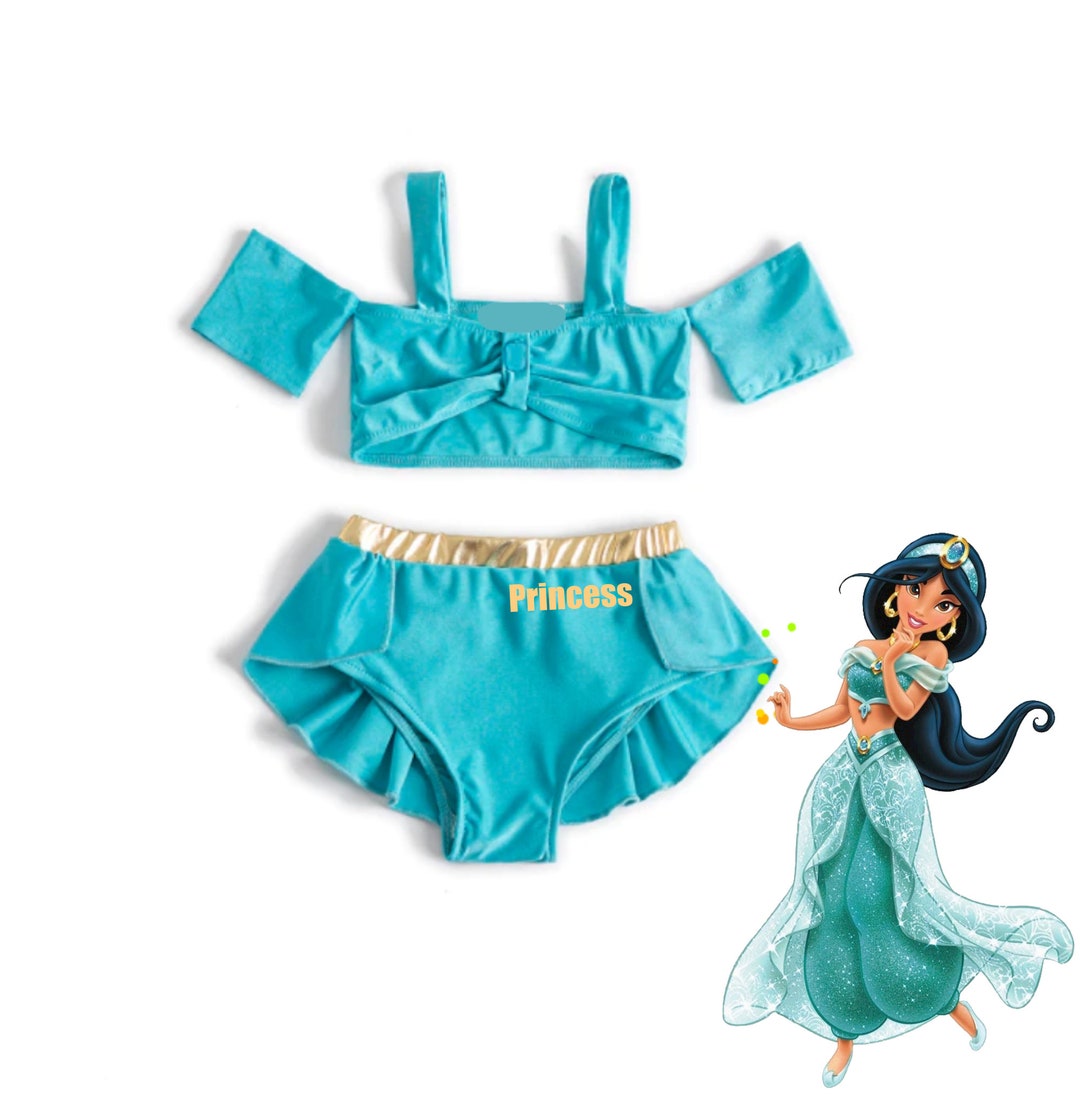 Princess Jasmine Swimsuit,costume,cosplay,outfit,princess Party Birthday,toddler,theme Etsy