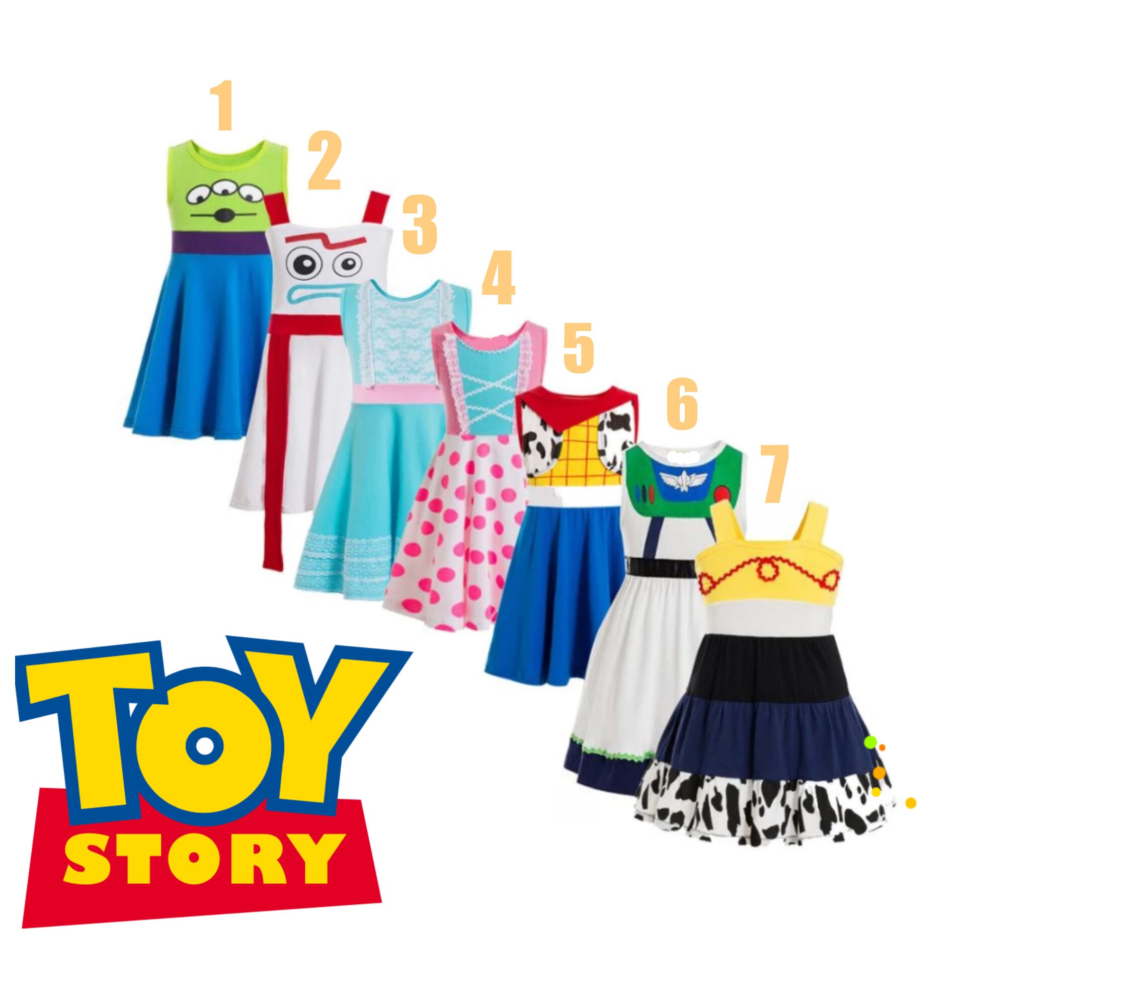 Forky Dresstoddler Girl Costumetoy Story Birthday Cotton Etsy