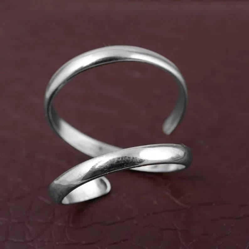 925 Silver Swan Neck Ring, Arthritis Ring, Adjustable Arthritis Ring