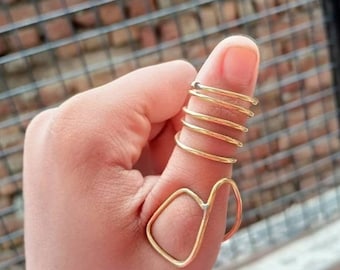 Arthritis Ring, Splint Knuckle Ring, Thumb Ring, Sterling Silver Ring for Women, Simple Midi Ring, Statement Ring,