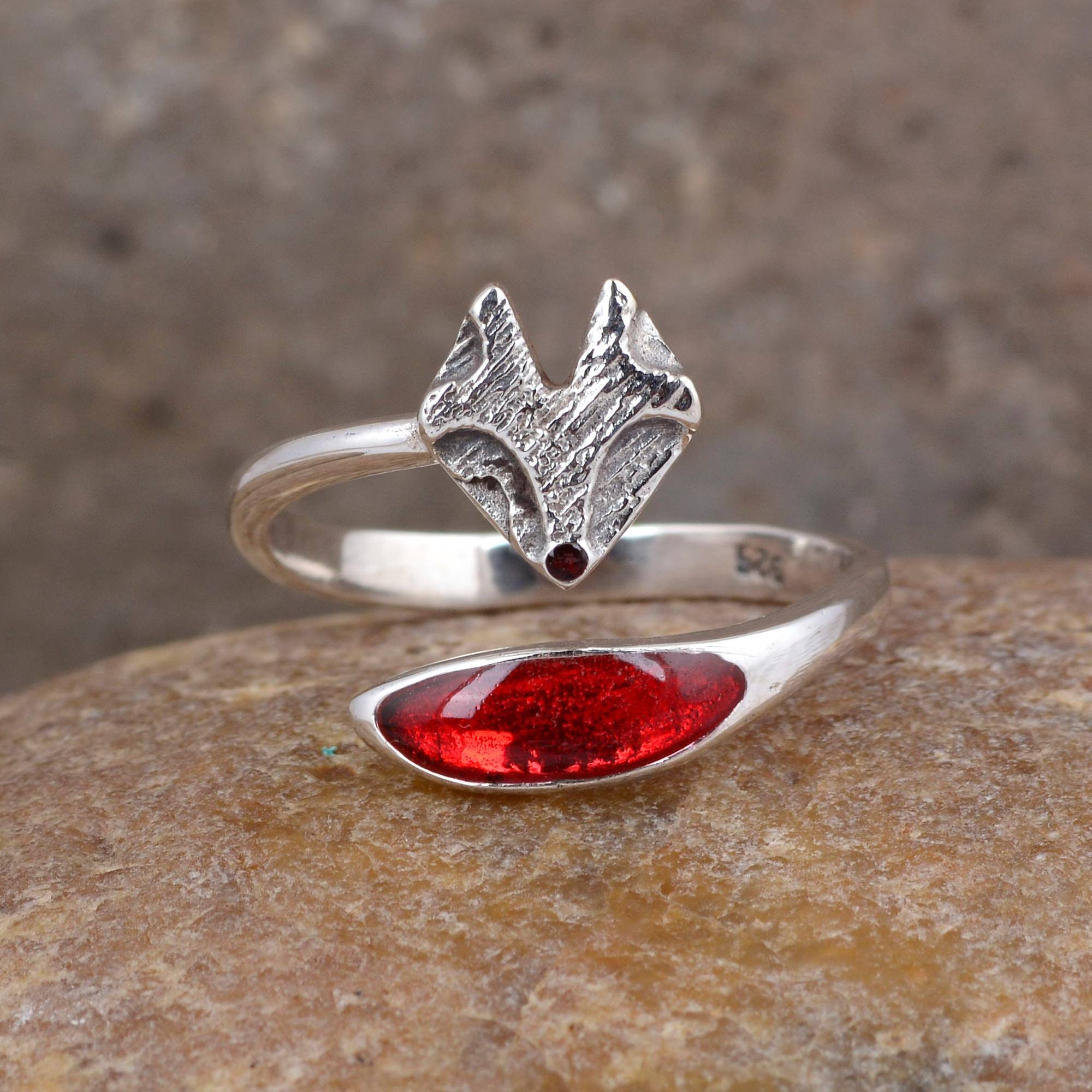 Anillo Circonita Anillo Ajustable Cola De Zorro Plata 925 - Aurora Tears Con Circonitas DR0132W Anillo Cola Zorro