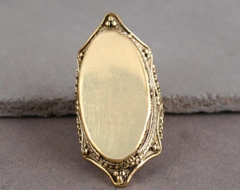 Handmade ring, Bohemian Ring, Fullfinger Ring, large Wide Big Ring, Mother Ring, long Statement Ring