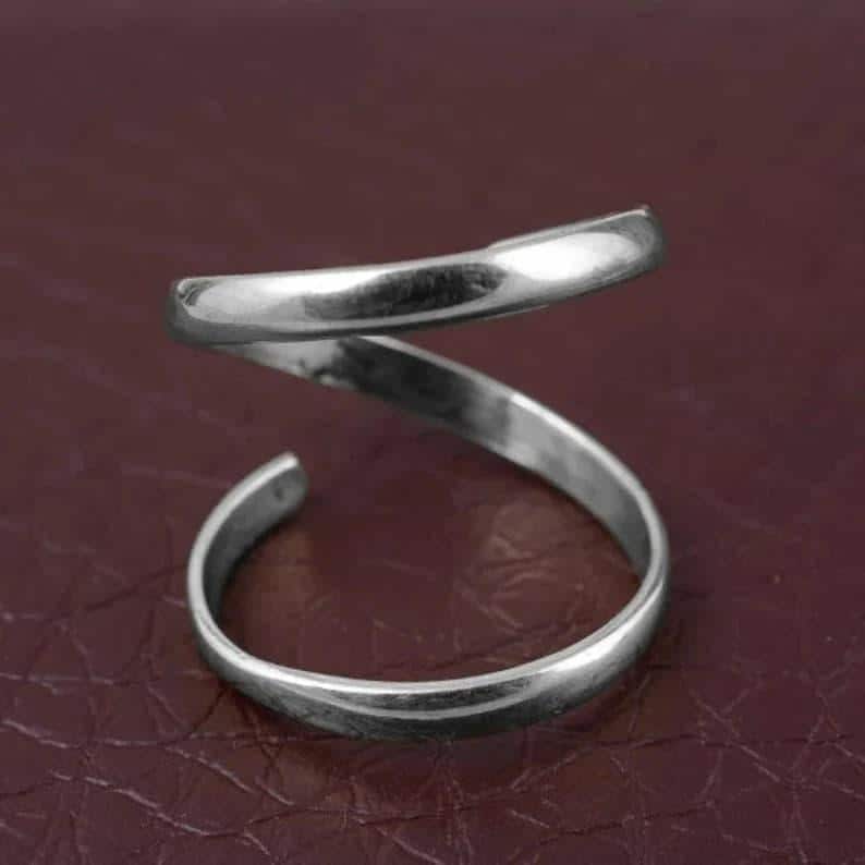 925 Silver Swan Neck Ring, Arthritis Ring, Adjustable Arthritis Ring