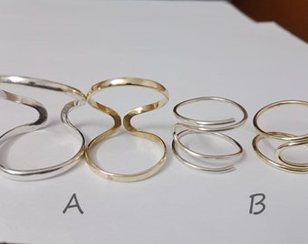 Valentine Sale, Arthritis Ring, Splint Knuckle Ring, Thumb Ring, Sterling Silver Ring for Women, Simple Midi Ring, Statement Ring