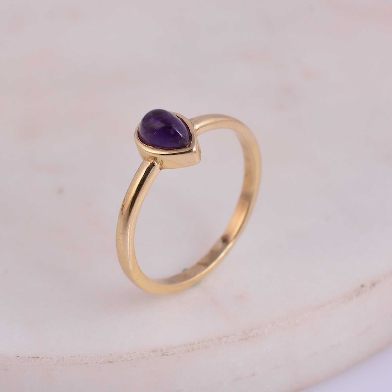 Amethyst ring,brass ring,gemstone ring,handmade ring,women ring,dainty ring,statement ring,boho ring,unique ring