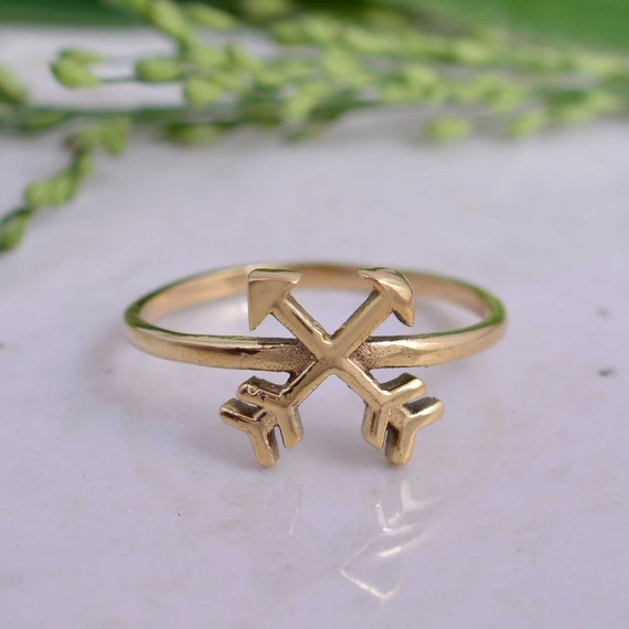 Arrow Gold Ring- Statement Arrow Ring- Dainty Arrow Ring- Handmade Gold  plated Ring- Daily Wear Arrow Ring- Midi Finger Ring- Ring For Women