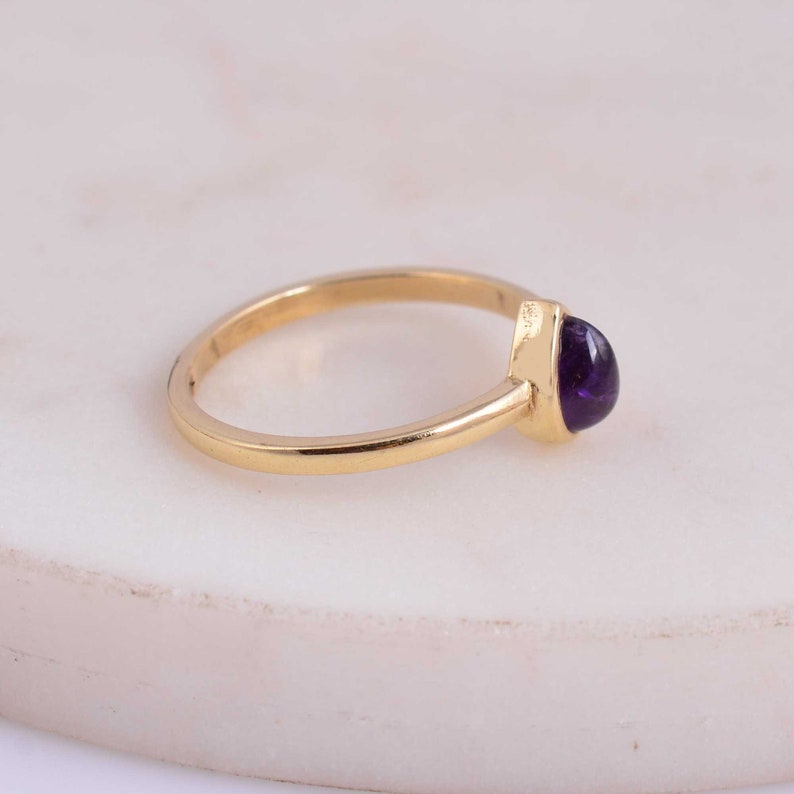 Amethyst ring,brass ring,gemstone ring,handmade ring,women ring,dainty ring,statement ring,boho ring,unique ring