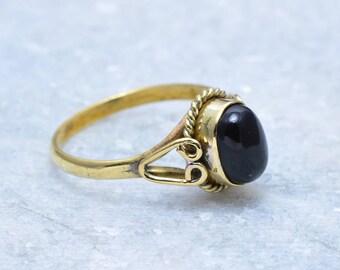 Black Onyx Ring, Black Gemstone Ring, Handmade Gemstone Ring, Natural Black Onyx Ring, Statement Ring,  Birthday Gift, Gift For Her