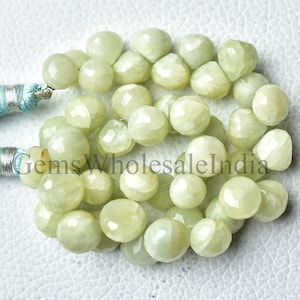 AA Aquamarine Faceted Briolette Aquamarine Onion Briolette Bead Aquamarine Onion Bead 8 Inch Strand 8mm to 10mm Natural Gemstone N2048