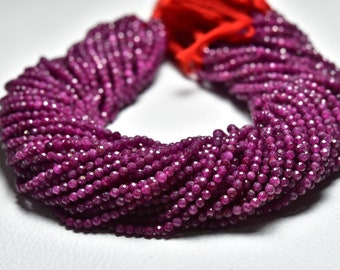 Sparkling Faceted RUBY Natural Rondelle,  Ruby Micro Cut Beads  Ruby Rondelle Strand  Real Ruby, Natural Gemstone  Wholesale Bead - N638