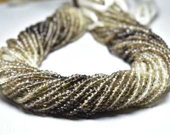 AAA+ Smokey Quartz Faceted Rondelle Bead  Smokey Quartz Rondelle  Smokey Quartz Shaded Bead Strand  Natural Gemstone Wholesale Beads -N817