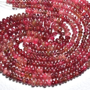Charmante Birmaanse rode spinel gladde rondelle kralen Birma spinel rondelle kralen Spinel kralen streng 14 inch strenggrootte 3 mm tot 5 mm N906