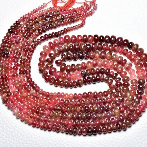 Wonderful Burmese Red Spinel Smooth Plain Rondelle  Burma Spinel Rondelle Spinel Beads Gemstone  15 Inches Strand 2mm to 5mm N2098