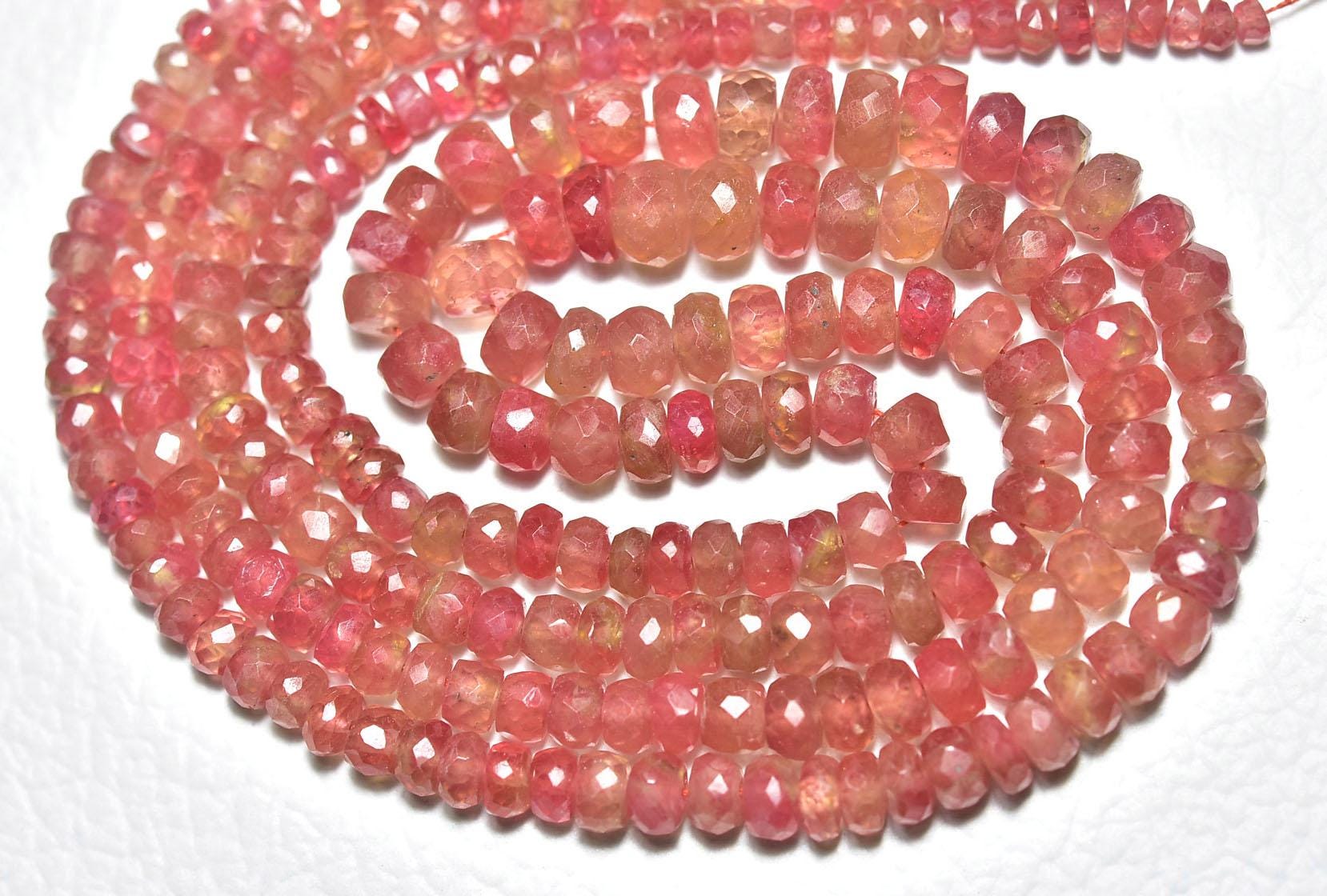 Charming Ruby Faceted Rondelle Beads Ruby Faceted Beads Ruby Micro