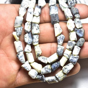 Attractive Dendritic Opal Faceted Nugget Beads  Dendritic Opal Nuggets  Opal Beads Strand Gemstone Beads Strand 9 Inches Strand 8-12mm N423