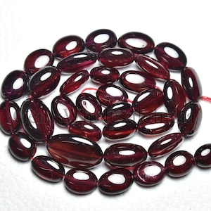 AAA+ Big Garnet Smooth Plain Oval Shape  Garnet Oval Beads  Garnet Bead Strand  Natural Gemstone  14.5 Inches Strand Wholesale Bead - N1001