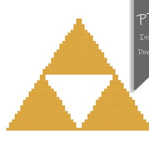 Gaming Triangle, Cross Stitch Pattern DMC Chart Printable PDF Instant Download