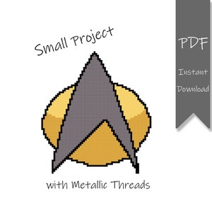 Star Geek Communicator, Cross Stitch Pattern DMC Chart Printable PDF Instant Download