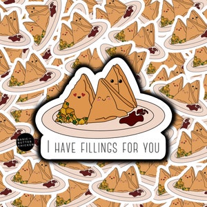 Aimant Samosa | Imperméable à l’eau, réfrigérateur, réfrigérateur, Kawaii, Die Cut, aimant brillant, collation indienne, Indien, Desi, Asie du Sud, Tamoul, Aimants