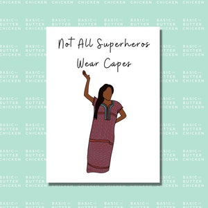 Niet alle superhelden dragen capes Moederdagkaart | Nightie/Maxi, Wenskaarten Bundel, Cadeaus voor Papa, Moederdag Cadeaus
