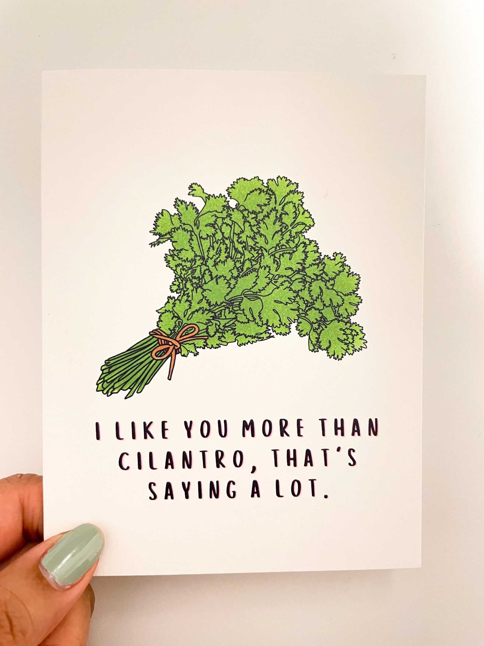 Cute Cilantro Bouqet Card Desi Food Puns Desi Cards Indian Etsy