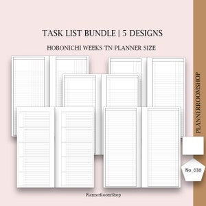 Hobonichi Wochen TN, List Tracker Einsätze, Aufgabenliste, Lebensmittelliste, Einkaufsliste, Bucket List, List Insert List Making, 038