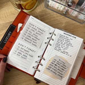 GTD Printable planner,  Inbox Personal rings, Inbox Insert Inbox Tracker Insert, To Do List Template, Task List Get It Done List, 068