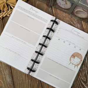 Mini Happy Planner, tacksamhetsplanerare, utskrivbara bilagor, mental hälsoplanerare, tacksamhetslogg, daglig journalreflektion, 193