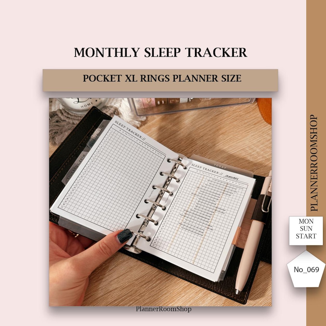 Plus Planner Printable Sleep Tracker, Pocket Plus Planner Size, Wellness Tracker ...