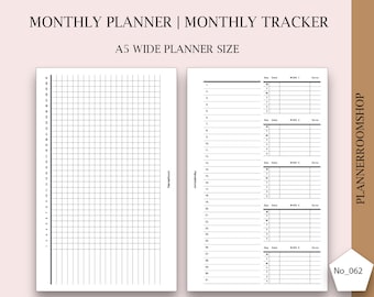 Cleaning, Self care Schedule tracker, A5 wide Inserts, Cleaning List Printable Planner, Daily Weekly Monthly House Tracker