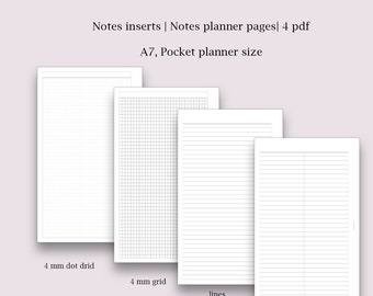 paper with dotted lines for writing Dot Grid Lined Paper, A7 Pocket size, Printable Writing Paper, Blank Notes, Study Note Template, Lecture Notes Taking