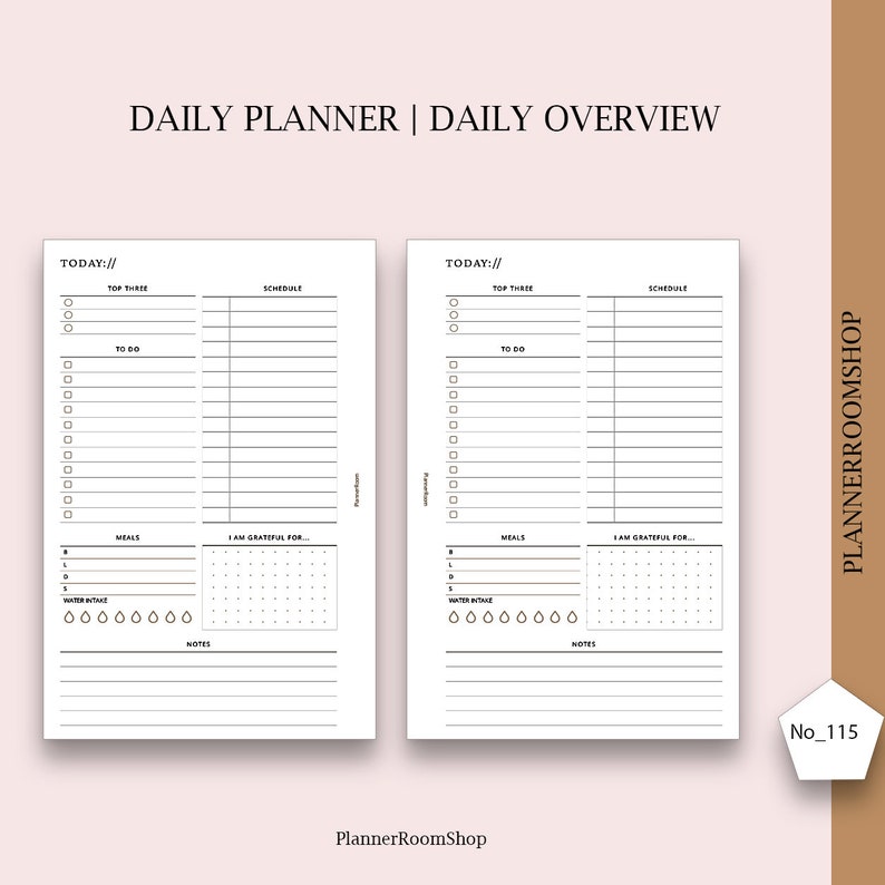 Printable Daily Planner A5 Planner Size Daily Schedule Etsy