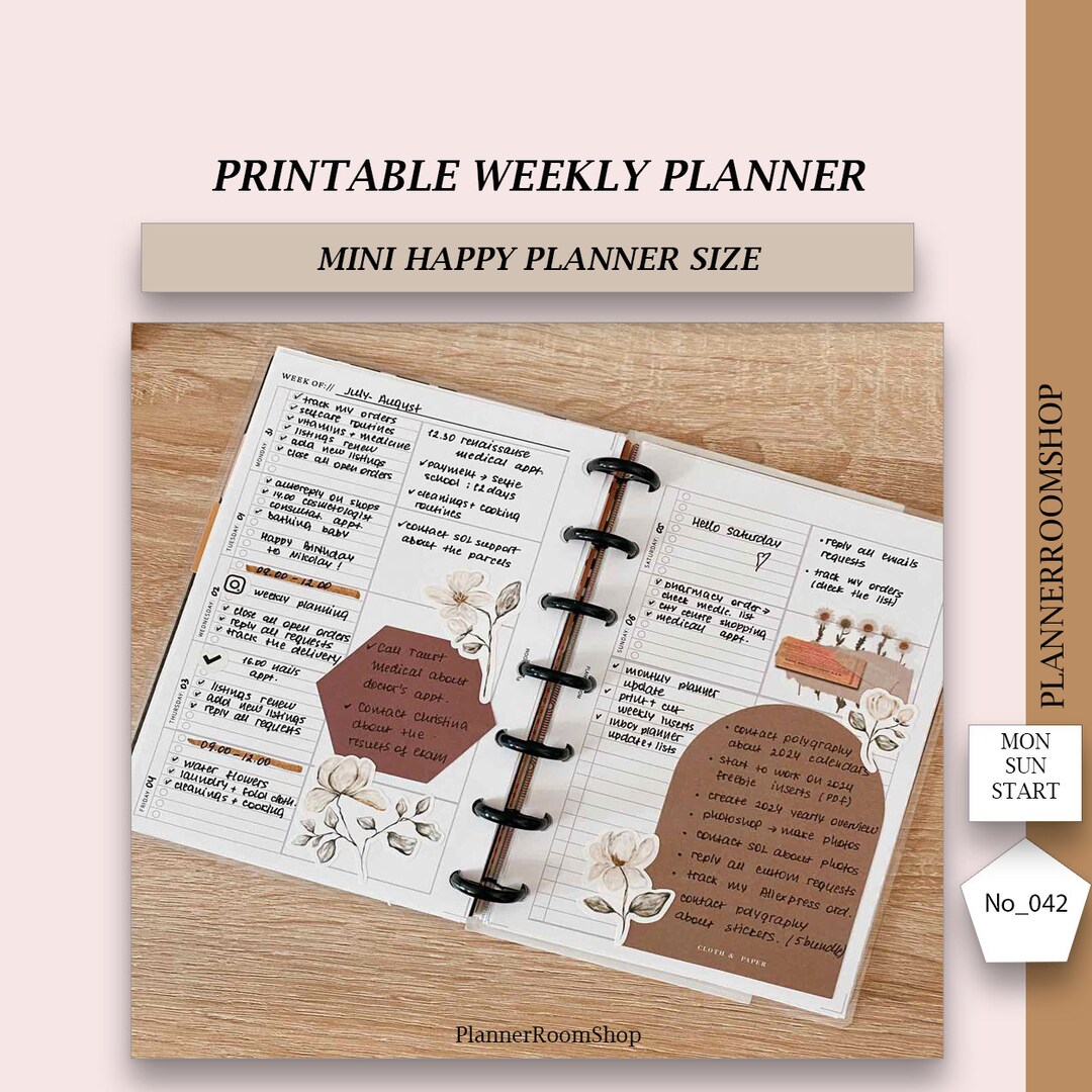 MINI Happy Planner Inserts, Happy Planner Mini Printable Inserts ...