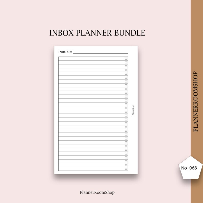 Planner Inbox Layout Printable Inbox A5 Wide Planner, Inbox Insert Inbox Tracker Insert, to ...