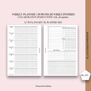 Hobonichi weeks inspired, Printable planner insert, Pocket plus planner size, Functional planner, Digital weekly insert
