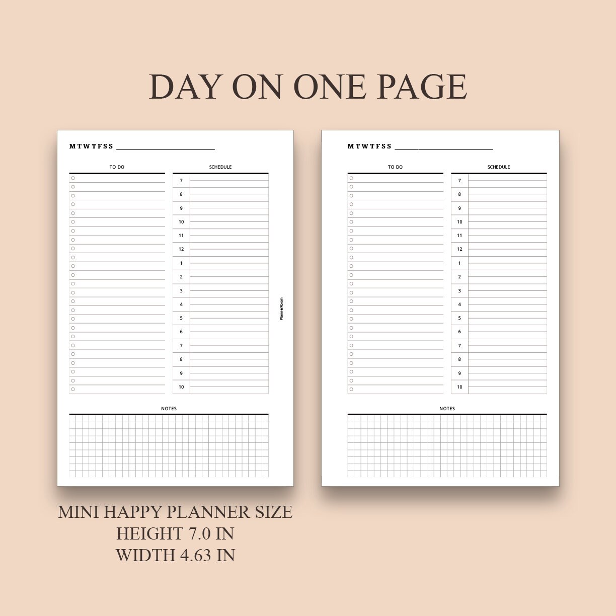 Daily Planner inserts Day on one page printables daily Etsy